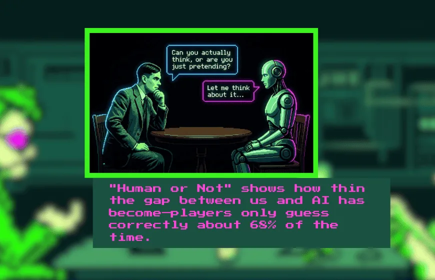 person pretending to be AI in chat game